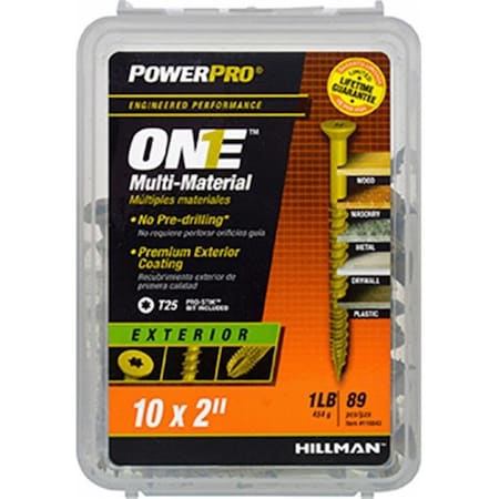 Hillman Hillman Fasteners 240647 10 x 2 in. Exterior Flat Head One Screw - Bronze Epoxy; Pack of 95 240647